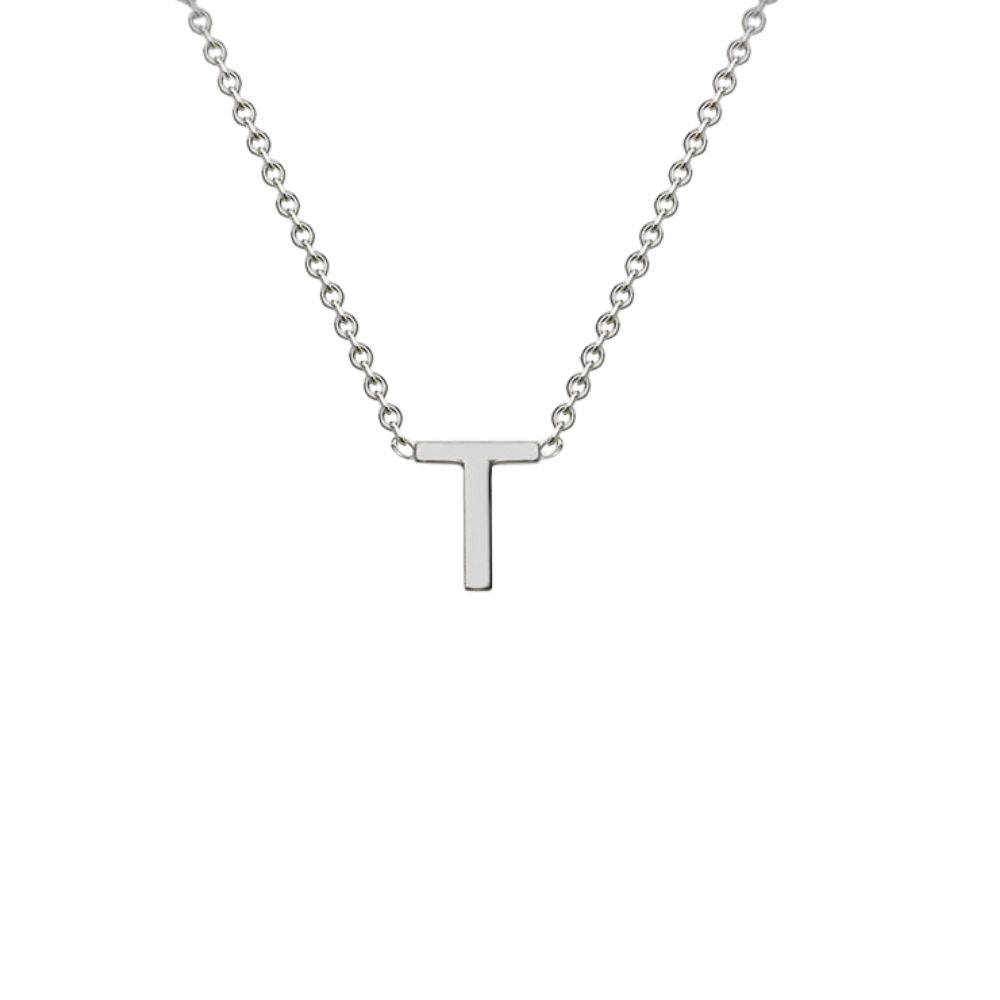 Silver Mini Initial T Necklace