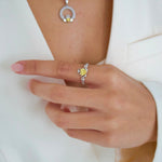Load image into Gallery viewer, Silver November Birthstone Claddagh Ring
