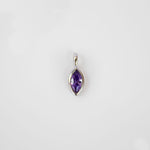 Load image into Gallery viewer, Silver February CZ Marquise Birthstone Pendant
