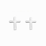 Load image into Gallery viewer, Silver Small Cross Stud Earrings
