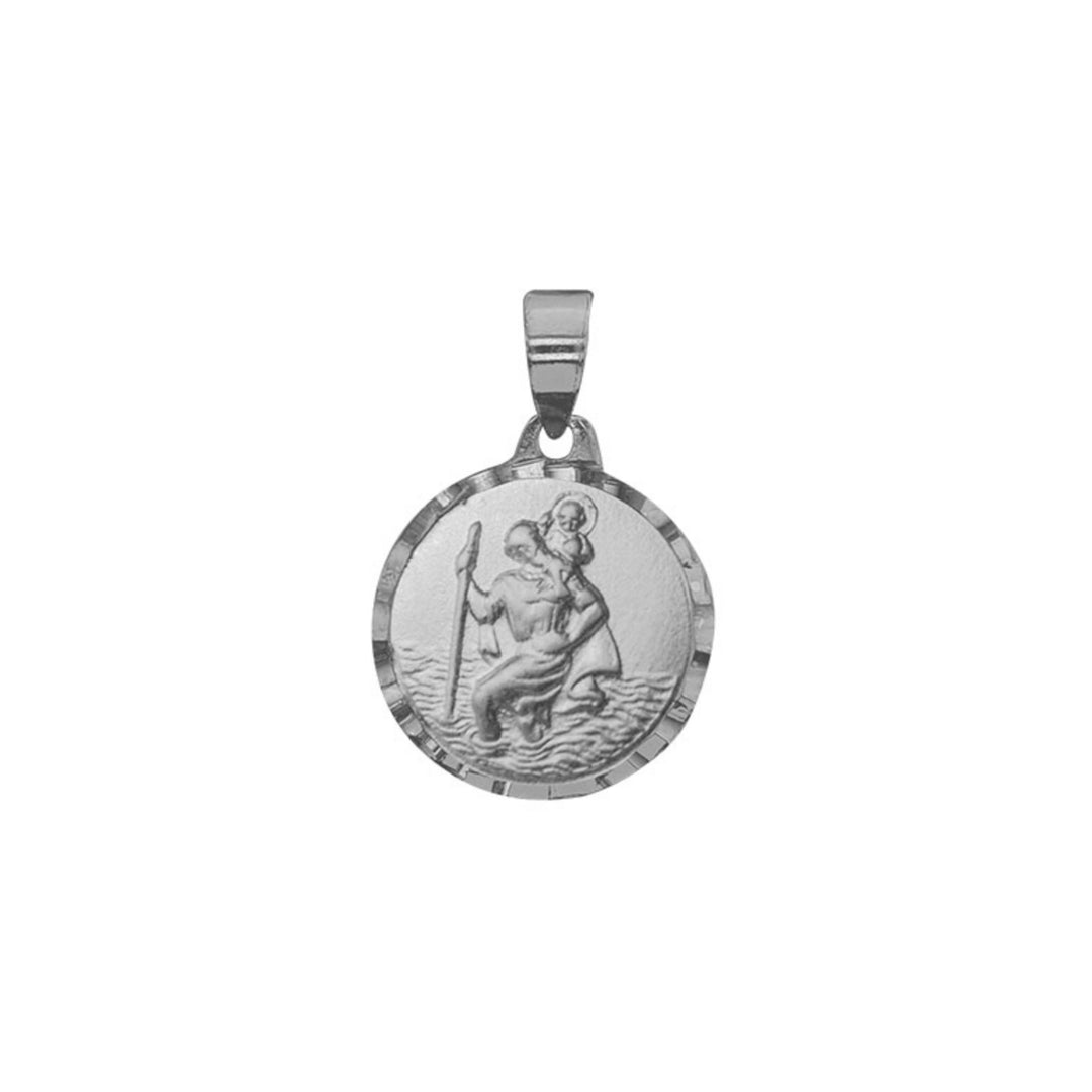 Silver St Christopher Medal Necklace