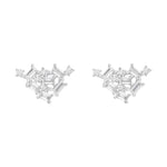 Load image into Gallery viewer, Silver Multi CZ Baguette Earrings
