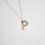 Load image into Gallery viewer, 18ct Gold CZ P Initial Necklace
