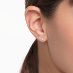 Load image into Gallery viewer, Silver Moon Single Stud Earring
