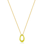 Load image into Gallery viewer, Gold Plated Neon Yellow Twisted Pendant Necklace

