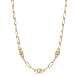 Load image into Gallery viewer, Gold Plated Orb Link Chunky Chain Necklace
