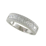 Load image into Gallery viewer, Silver Princess Cut Wed Band
