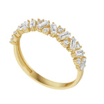 Load image into Gallery viewer, 9ct Gold CZ Baguette Cluster Ring
