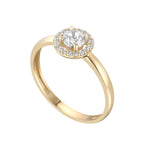 Load image into Gallery viewer, 9ct Gold CZ Halo Ring
