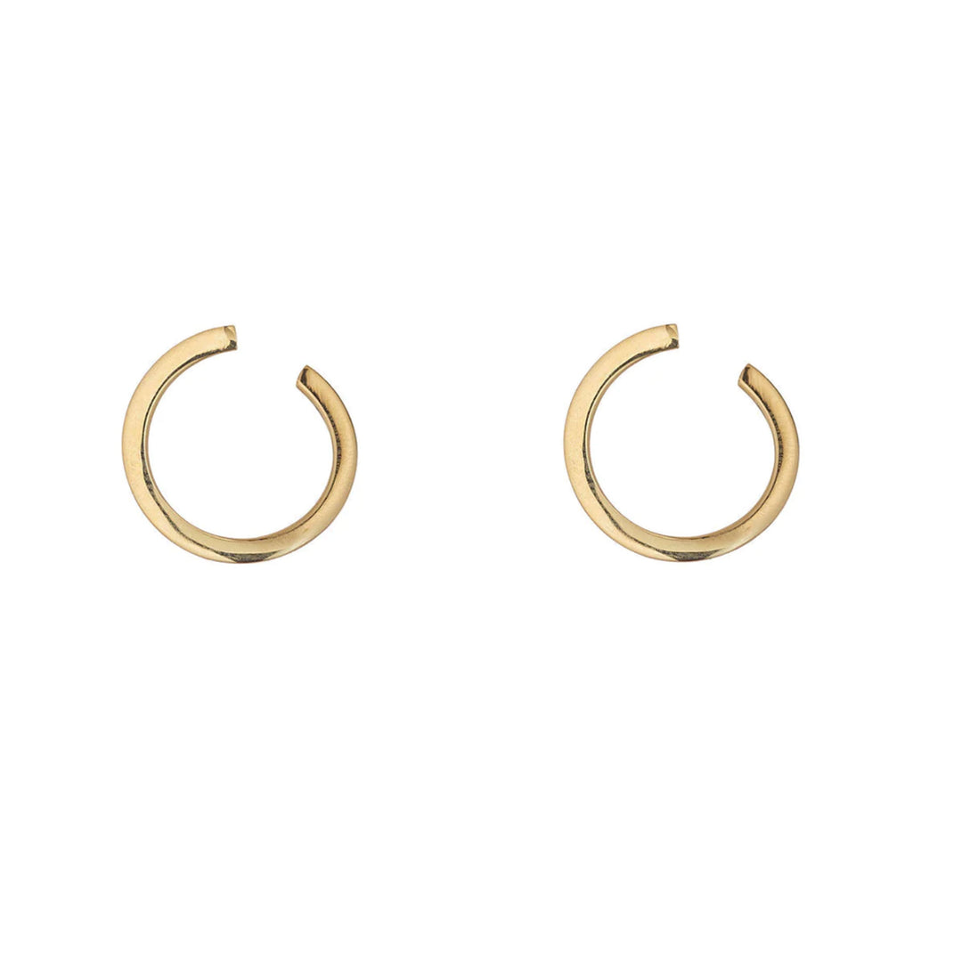 9ct Gold Twist Circle Hoop Earrings