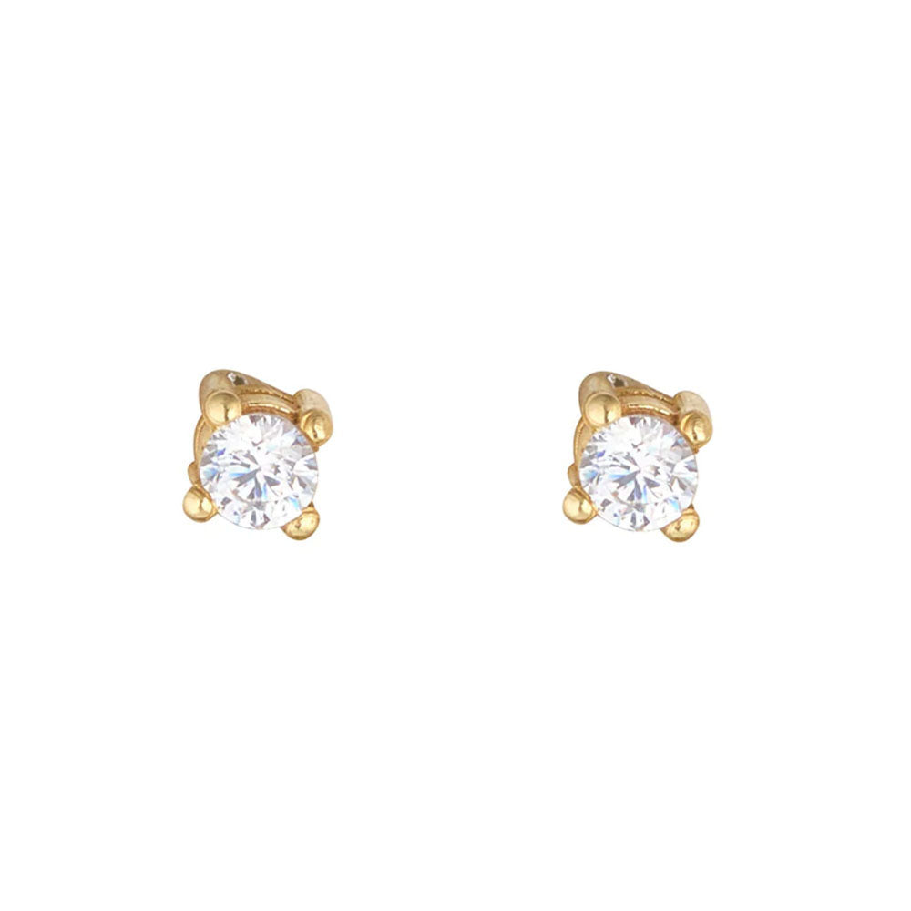 9ct Gold 2mm Claw Set Stud Earrings