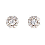 Load image into Gallery viewer, 9ct White Gold CZ Halo Cluster Stud
