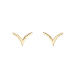 Load image into Gallery viewer, 9ct Gold V Shape Stud Earrings
