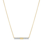 Load image into Gallery viewer, 9ct Gold CZ Shiny Bar Necklace
