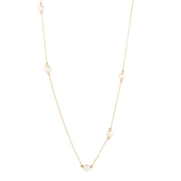 9ct Gold Five Pearl Necklace