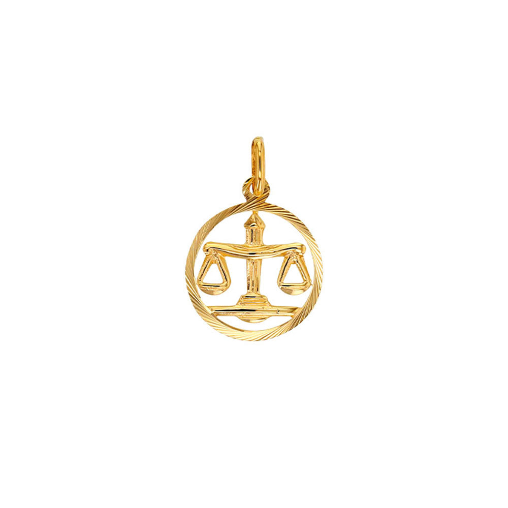 9ct Gold Libra Zodiac Necklace