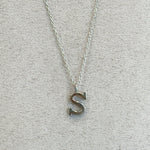 Load image into Gallery viewer, Silver S Initial Necklace
