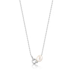 Load image into Gallery viewer, Silver Pearl Link Necklace
