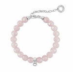 Load image into Gallery viewer, Silver Pink Adjustable Charm Bracelet
