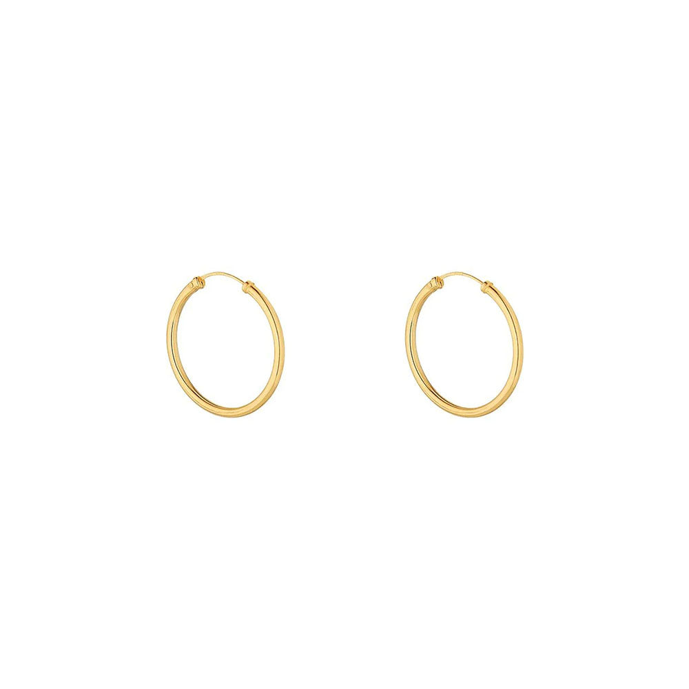 9ct Gold 18mm Sleeper Hoop Earrings