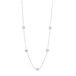 Load image into Gallery viewer, 9ct White Gold Five Star Necklace
