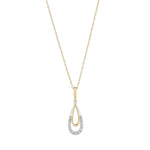 Load image into Gallery viewer, 9ct Gold Diamond Two Tone Teardrop Necklace
