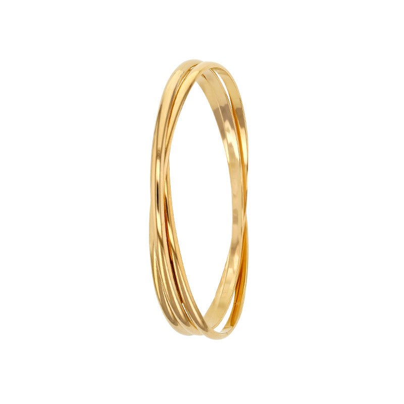 Gold Plated Triple Bangle Bracelet