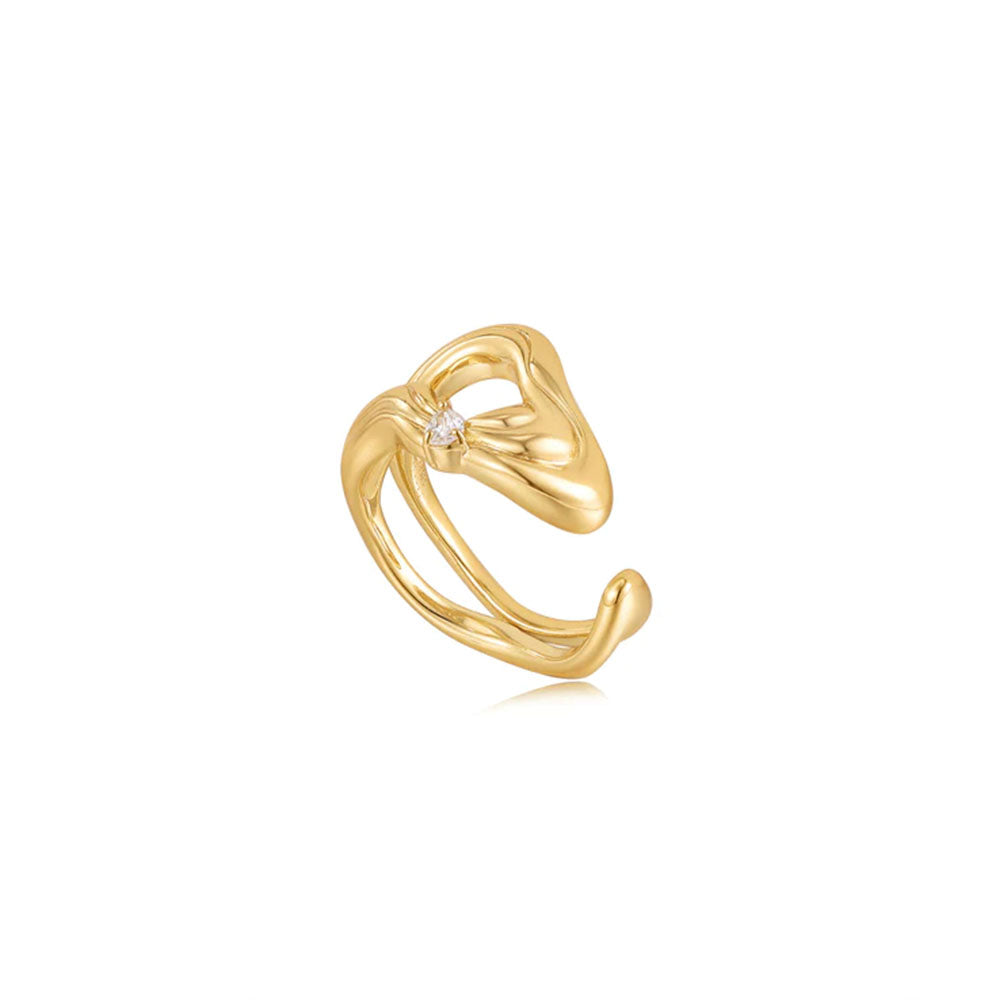 Gold Plated Twist Wave Ring