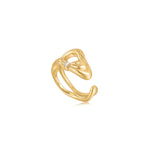 Load image into Gallery viewer, Gold Plated Twist Wave Ring
