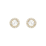 Load image into Gallery viewer, 9ct Gold CZ Halo Studs
