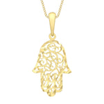 Load image into Gallery viewer, 9ct Gold Decorative Hand Pendant Necklace
