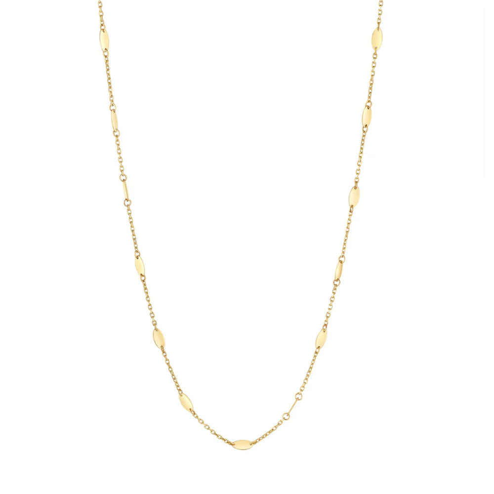 9ct Gold Multi Oval Disk Necklace