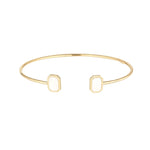 Load image into Gallery viewer, 9ct Gold Mother of Pearl Open Bangle Bracelet
