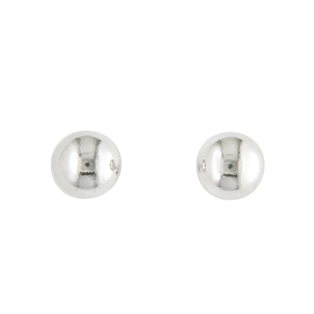 Silver Ball Stud Earrings