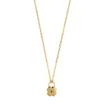 Load image into Gallery viewer, Gold Plated Clover Fiadh Lock Necklace
