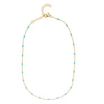 Load image into Gallery viewer, Gold Plated Light Blue Enamel Layering Necklace
