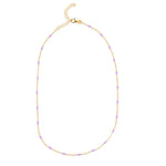 Load image into Gallery viewer, Gold Plated Lilac Enamel Layering Necklace
