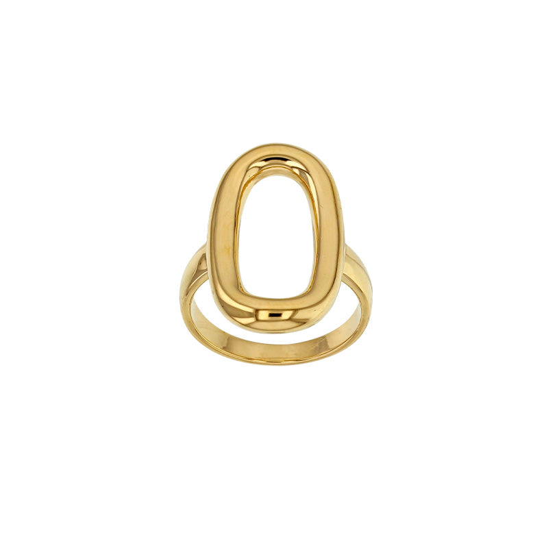 Gold Plated Open Circle Statement Ring