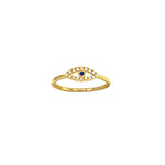 Load image into Gallery viewer, Gold Plated Cleo CZ Evil Eye Ring
