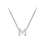 Load image into Gallery viewer, 9ct White Gold Mini Initial Necklace M
