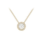 Load image into Gallery viewer, 9ct Gold Floating CZ Halo Necklace
