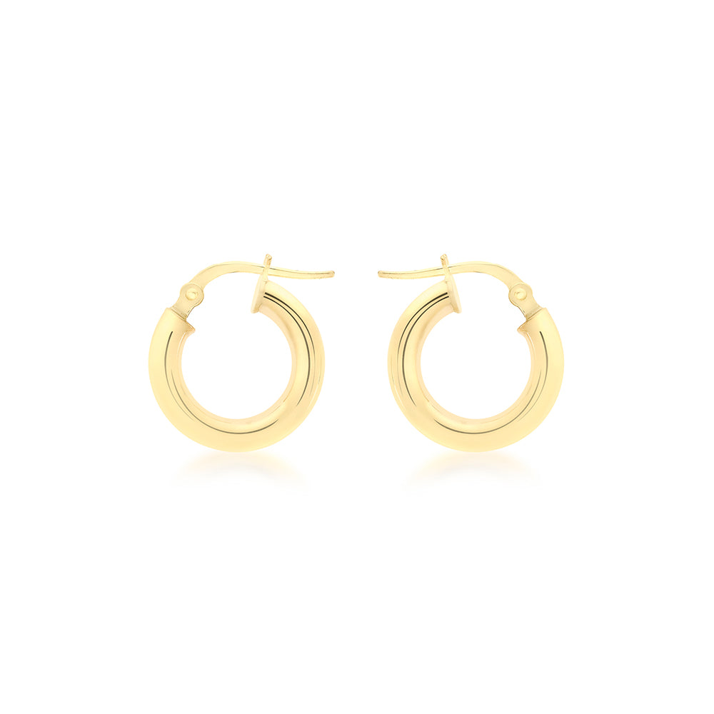 9ct Gold Creole 10mm Hoop Earrings