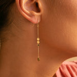 Load image into Gallery viewer, 9ct Disc &amp; Chain Drop Earrings
