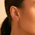 Load image into Gallery viewer, 9ct Gold Double Circle Stud Earrings
