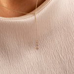 Load image into Gallery viewer, 9ct Gold Y Chain with Three CZ Drop Pendant
