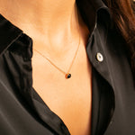 Load image into Gallery viewer, 18ct Gold Black Onyx Bezel Pendant
