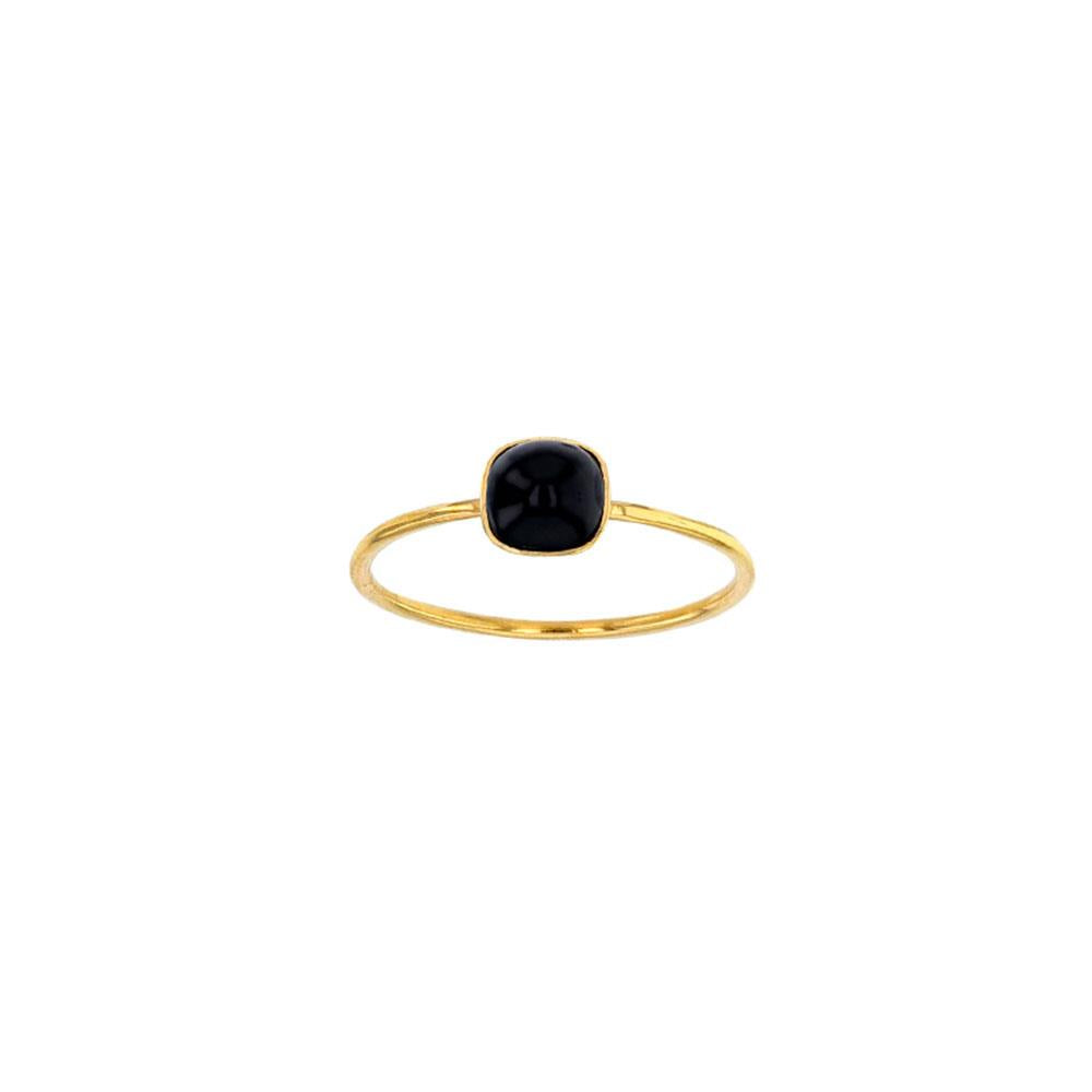 18ct Gold Black Onyx Bezel Ring