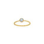 Load image into Gallery viewer, 18ct Gold Solitaire Aquamarine Beaded
