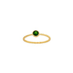 Load image into Gallery viewer, 18ct Gold Solitaire Diopside Beaded Ring

