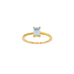 Load image into Gallery viewer, 18ct Gold Rectangle Aquamarine Ring
